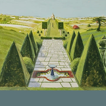 Holly Alderman studio art 48"x 44"-- inspo by 5"x 7" pencil sketch