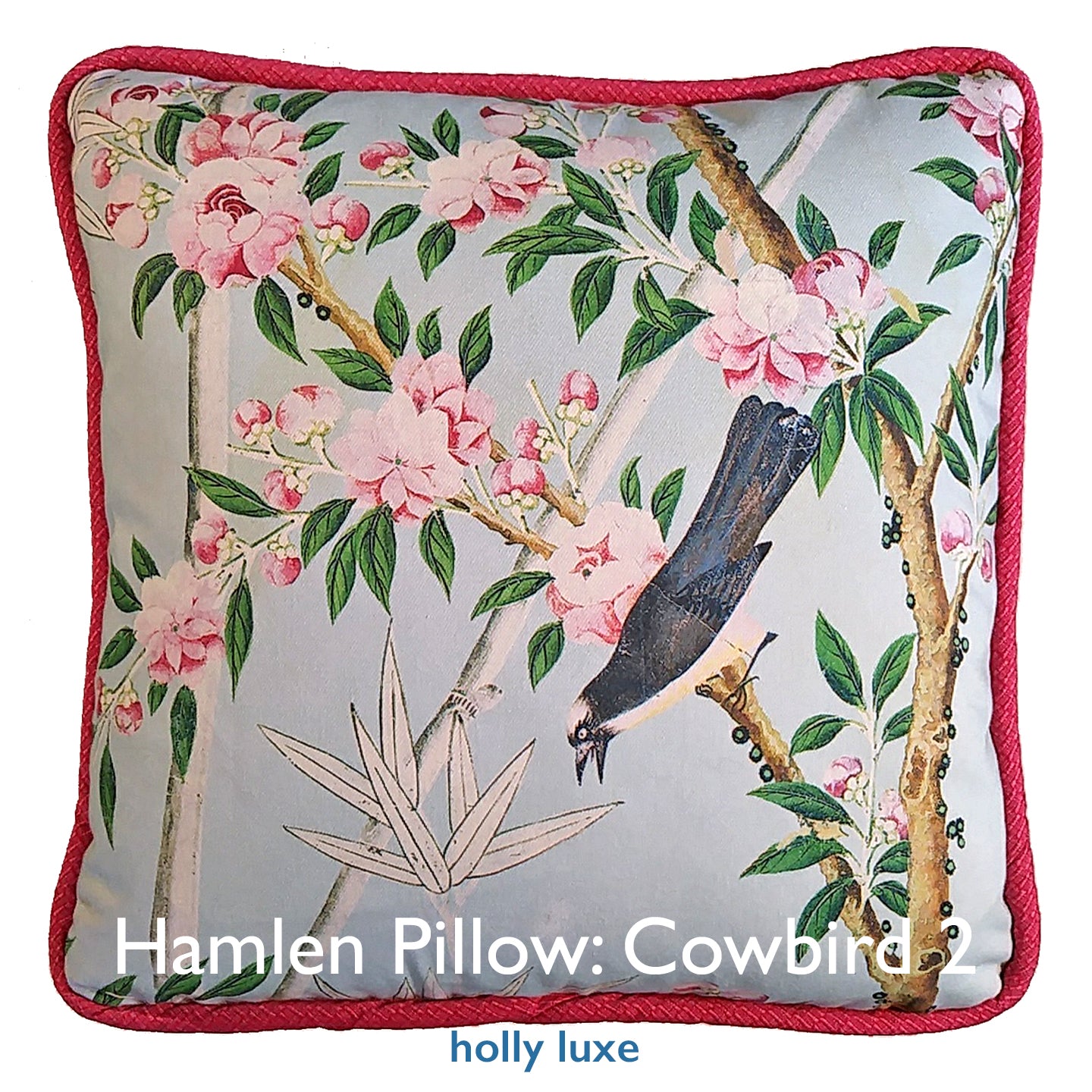 Pillow, Chinoiserie Cowbird 2