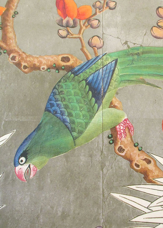 Hamlen Magpie + Parrot 1, charcoal ground