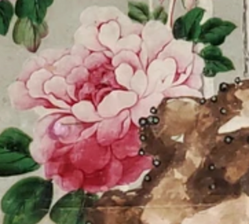 antique Hamlen chinoiserie original hand painted on silk c1840
