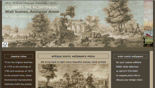 #WallpaperWednesday Notes & Links: French antique scenic wallpaper in custom print to order