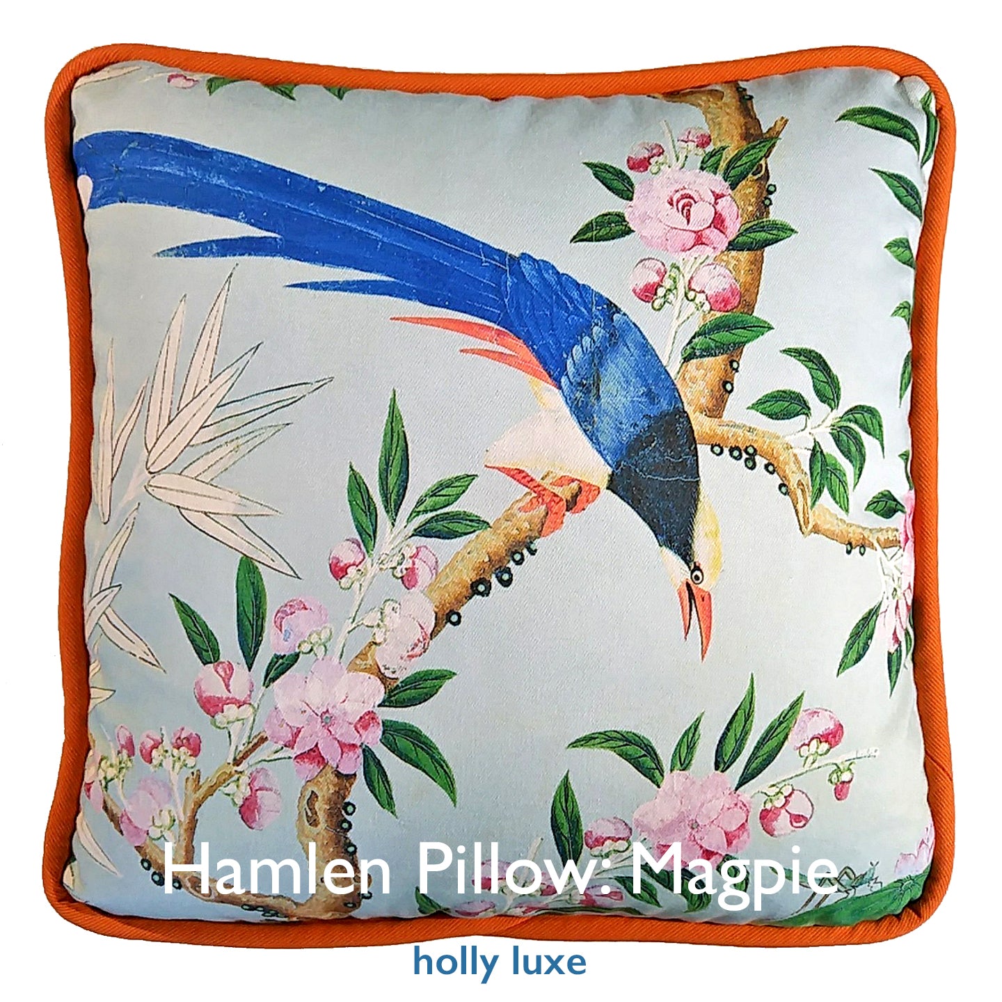 Pillow, Chinoiserie Magpie