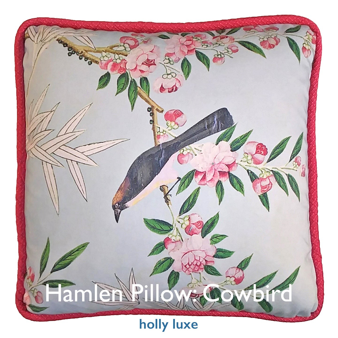 Pillow, Chinoiserie Cowbird