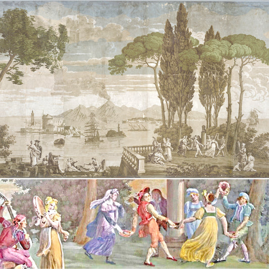 Views of Italy scenic wallpaper panorama (3 of 3), now at The Berkshire Galleries